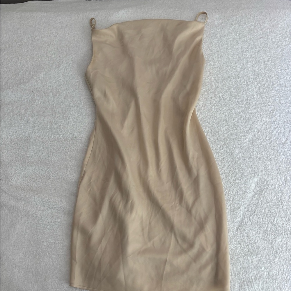 Urban Outfitters satin Cream Mini cocktail Dress